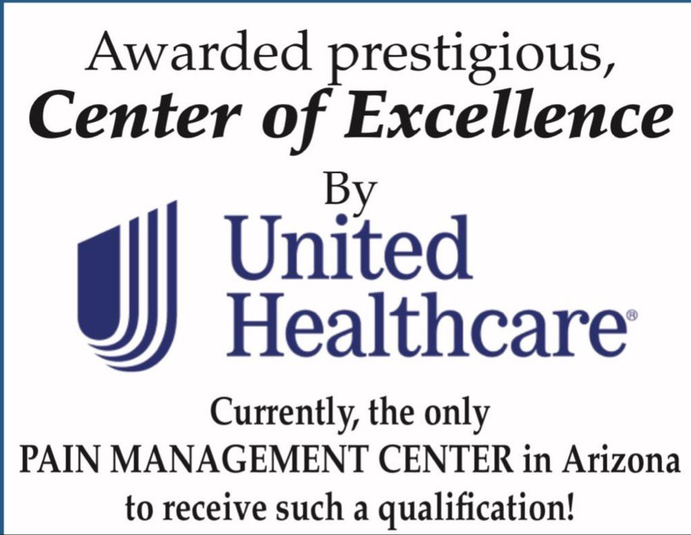 A sign that says, awarded prestigious center of excellence